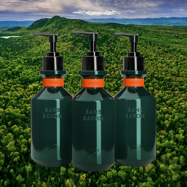 Sans Savon Hand Wash 3-Room Set, Charlevoix Boreal Forest Blend